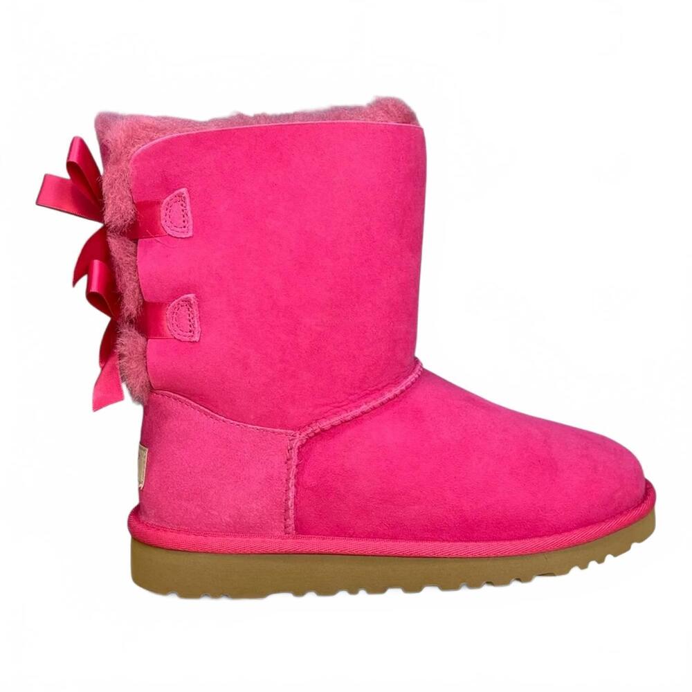 NEW UGG girls' bailey bow boots in cerise